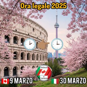 Ora legale 2025 - Italiani a Toronto